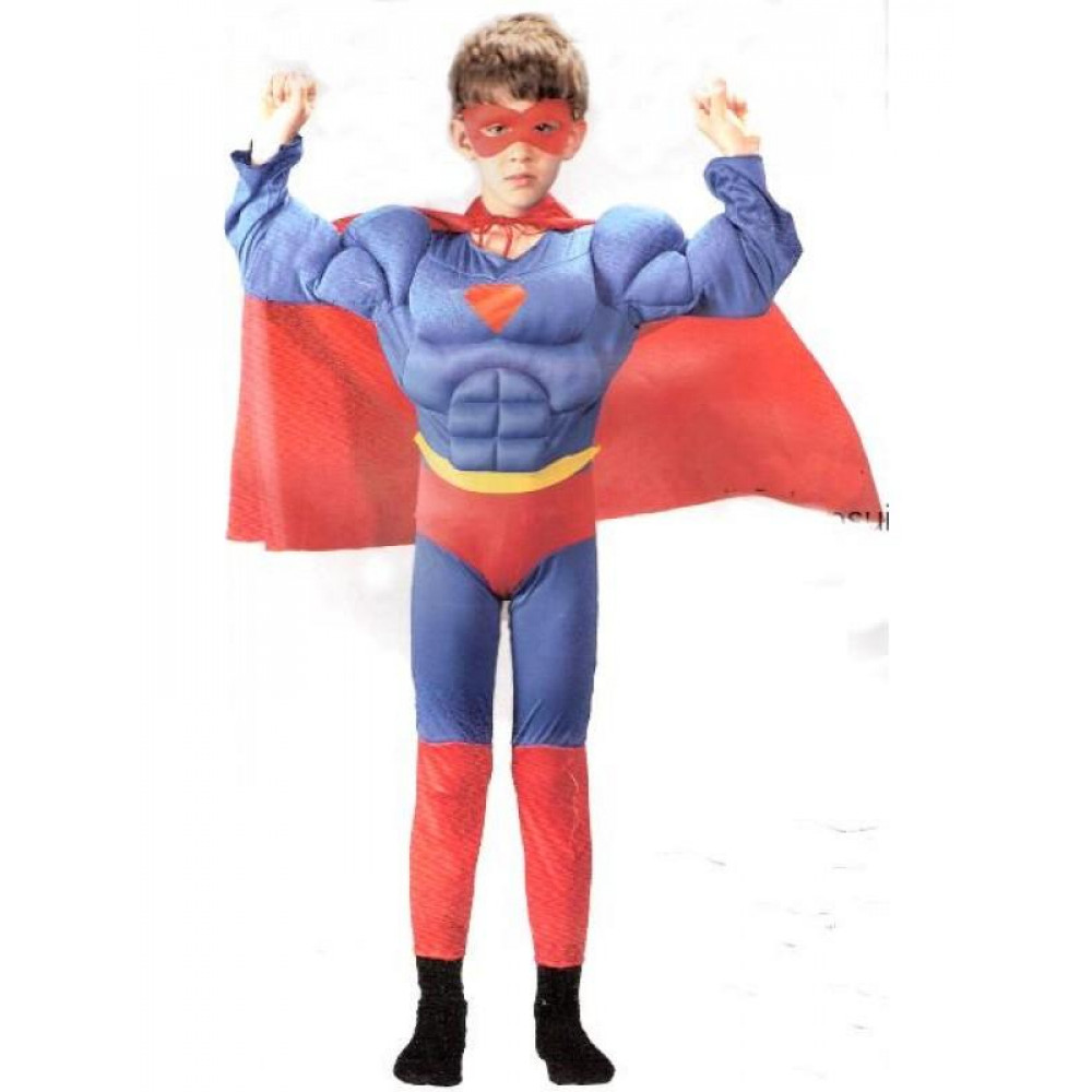 Travestimento per carnevale Superman Con Muscoli Bambino supereroe