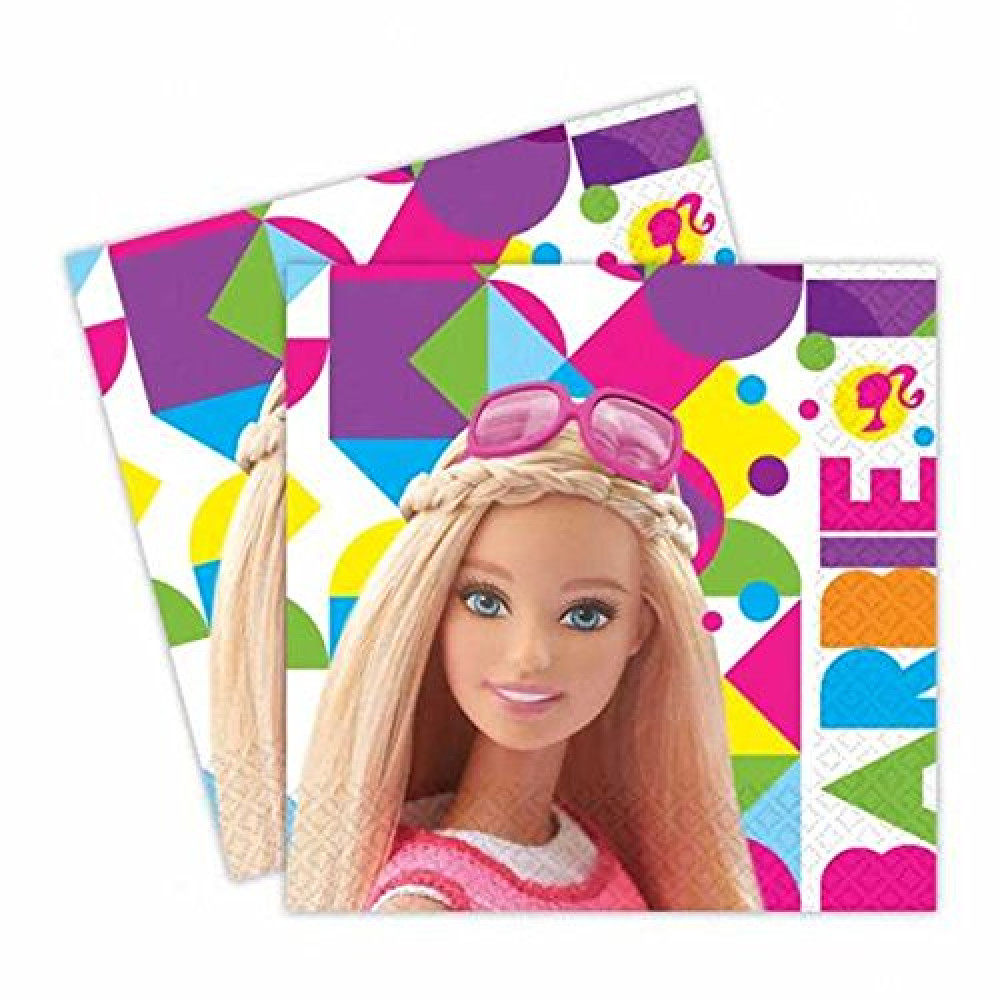 Accessori Festa Compleanno Barbie Tovaglioli Carta *06702