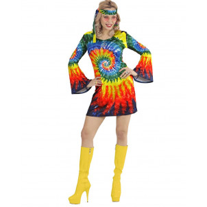 Costume Carnevale Hippie Vestito Donna Psichedelico EP 26558 Effettoparty Store Marchirolo