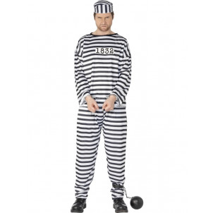 Travestimento Costume Carnevale Carcerato Prigioniero smiffys *10370