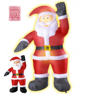 Babbo Natale Luminoso da Esterno ed Interno  Gonfiabile | Effettoparty.com