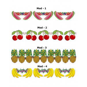 Festone Frutta 3 metri, Ghirlanda Banana, Ananas, Anguria o Ciliegia EP 02670 effettoparty.com