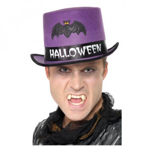 Cappello Viola a Cilindro da Adulto per Halloween  effettoparty.com