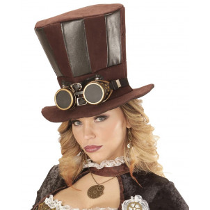 Cilindro Steampunk con Occhiali Accessori Costume Carnevale EP 26421 Effettoparty store Marchirolo