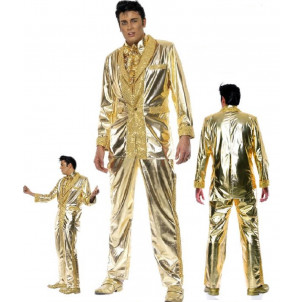 Costume Carnevale Elvis Presley Oro Gold Records smiffys *08888 pelusciamo