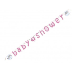 Accessorio Festa Baby Shower Bambina ,Banner Nascita | Effettoparty.com
