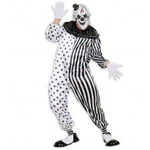 Abito Carnevale Halloween Uomo, Travestimento Pierrot  Killer *24570 | Effettoparty.com