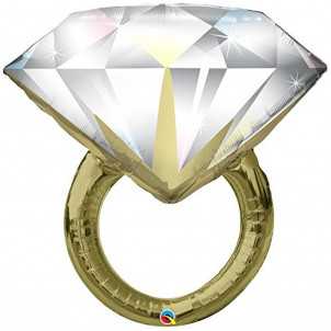 Palloncino per Matrimonio in Maylar, Diamante Solitario 94 cm | Effettoparty.com