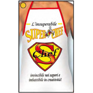 Grembiule Adulto Superchef , Scherzo Cuoco    | Pelusciamo.com