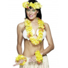 Gonna Donna Hawaiana Hula Foglie Rosa - Feste Party Hawai piscina spiaggia