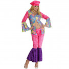 Costume Carnevale Donna Hippie Figli dei Fiori Anni 60 EP 28705 Effettoparty Store Marchirolo