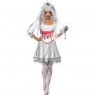 Costume Halloween Donna Sposa Horror Carnevale *17064