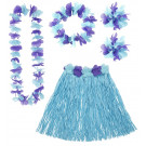 Accessorio Costume Carnevale Set Hawaiana Blu Con Fiori PS 08171 pelusciamo store