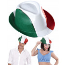 Cappello Fedora tricolore bianco rosso verde tifosi Italia *02106 effettoparty