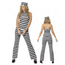 Costume Carnevale donna Carcerata travestimento Prigioniera smiffys *10372