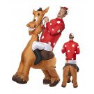 Costume Carnevale Adulto Fantino a Cavallo Animale Autogonfiante *12231