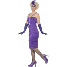 Costume Carnevale Charleston Anni 20 Long Dress Viola EP 25307 Pelusciamo Store Marchirolo