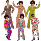 Costume Carnevale Uomo Disco Fever Anni 70 Groovy Style PS 35339