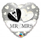 Palloncino per Matrimonio in Foil , Cuore Mister Miss *03468 | Effettoparty.com