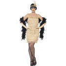 Vestito Charleston Costume Carnevale Anni 20 Short Dress Oro EP 25332 Pelusciamo Store Marchirolo