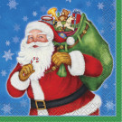 Confezione 16 tovaglioli in carta con stampa Babbo Natale Regali | Effettoparty.com