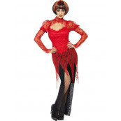Travestimento Carnevale Halloween Donna Costume Vampira smiffys *17002