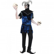 Travestimento Carnevale Halloween Costume Adulto Giullare Maligno *11917