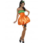 Travestimento Costume Carnevale Donna Halloween Abito Zucca *11929