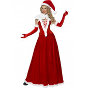 Costume carnevale Donna Babbo Natale abito Santa Claus smiffys *09937