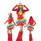 Costume Carnevale Donna tutu pappagallo Abito Animale smiffy's 55021 *18338