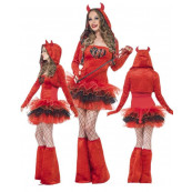 Costume Halloween Donna Tutu Diavoletta smiffy's *18613 Abito Carnevale