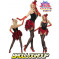 Costume Carnevale Donna ballo Burlesque Piume  *12402 effettoparty.com