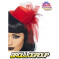 Accessorio costume Cappello Burlesque Mini Cappello Rosso | Effettoparty.com