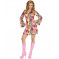 Vestito Donna Groovy Anni 60, Hippie Costume Carnevale PS 22937 Pelusciamo store Marchirolo