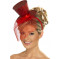 Accessorio Carnevale Cappello Burlesque rosso Glitter Can Can | effettoparty.com