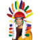 Copricapo Indiano con Piume costume Carnevale  *024854 | effettoparty.com