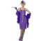 Costume Carnevale Charleston Anni 20 Long Dress Viola EP 25307 Pelusciamo Store Marchirolo