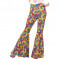 Pantaloni A Zampa D' Elefante Costume Carnevale Hippie PS 08044 Figli dei Fiori Pelusciamo Store Marchirolo