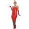 Costume Carnevale Charleston Anni 20 Long Dress Red EP 25302 Pelusciamo Store Marchirolo