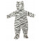 Costume tutina con cappuccio neonato travestimento zebra bianco nera *01942 effettoparty store